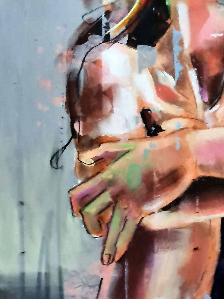 Original Expressionism Nude Painting by Thomas Donaldson