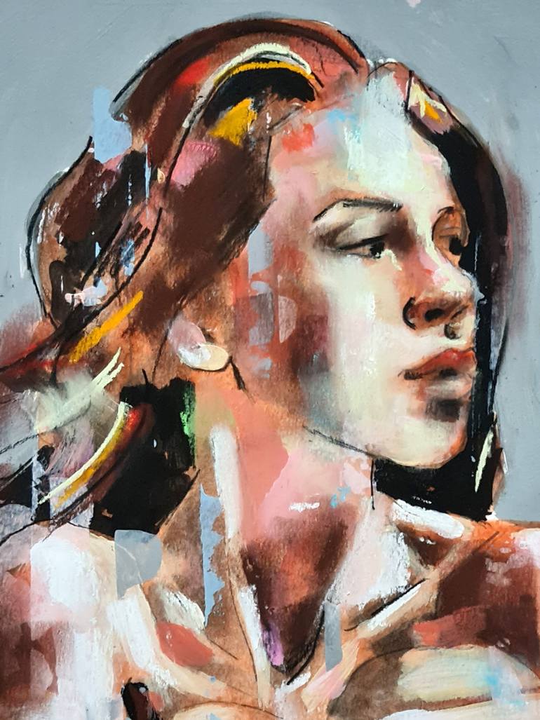 Original Expressionism Nude Painting by Thomas Donaldson