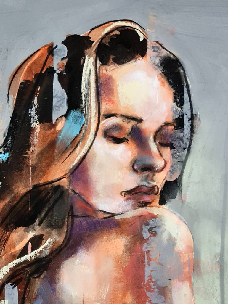 Original Expressionism Nude Painting by Thomas Donaldson