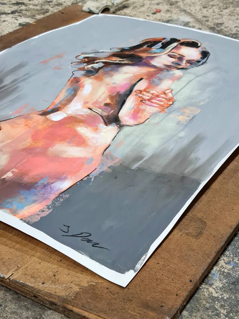 Original Expressionism Nude Painting by Thomas Donaldson