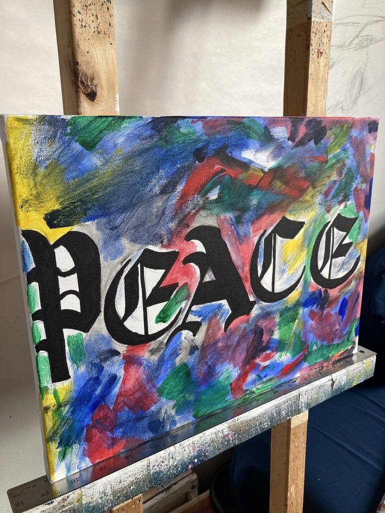 Original Abstract Calligraphy Painting by Luis Ponce