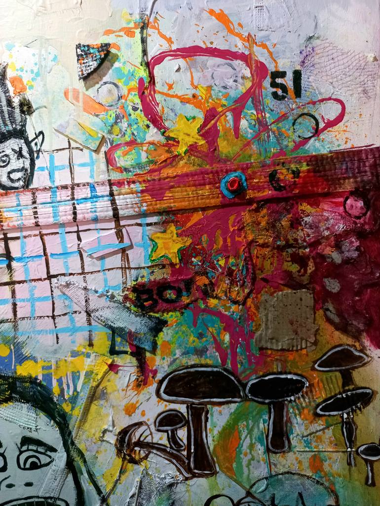 Original Abstract Pop Culture/Celebrity Painting by Jason Wenzel