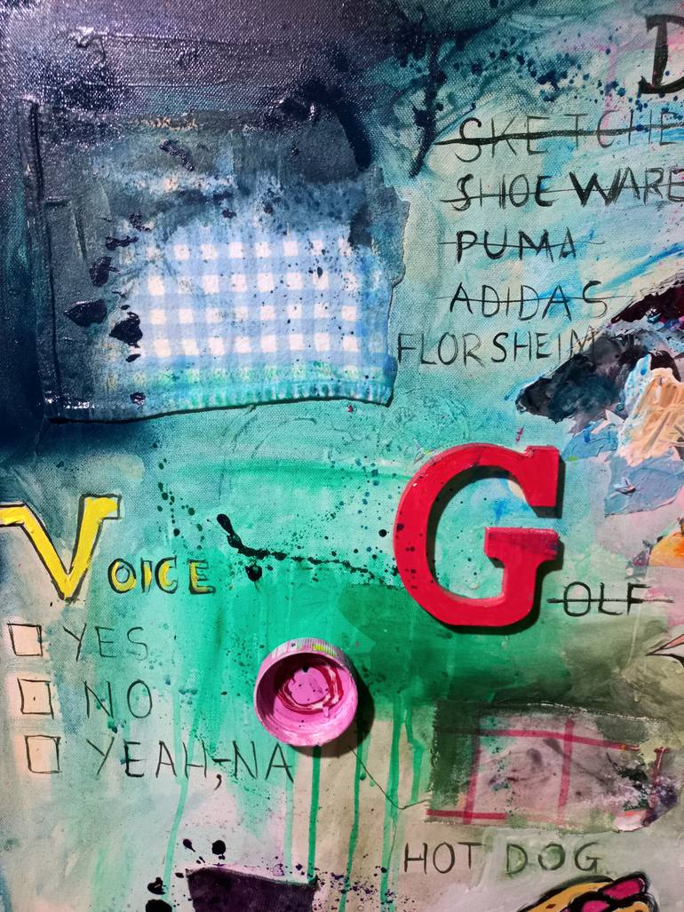 Original Abstract Pop Culture/Celebrity Painting by Jason Wenzel