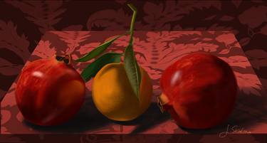 Stillife with orange and pomegranates thumb