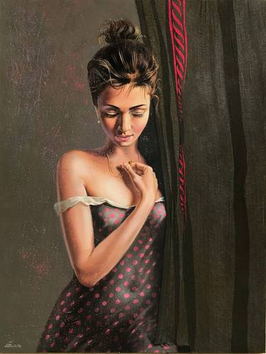 Original Figurative Portrait Paintings by Ilham Mirzayev