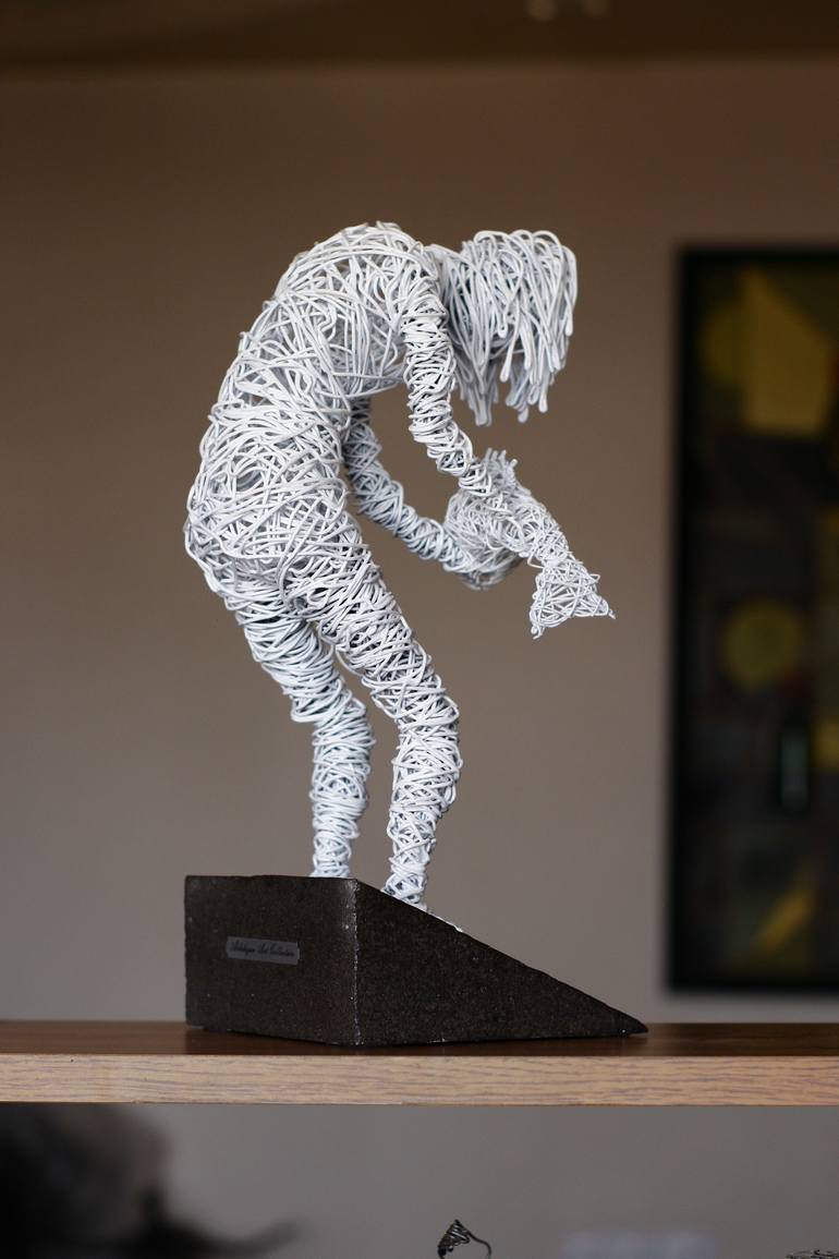 Original Abstract Time Sculpture by Karen Akhikyan