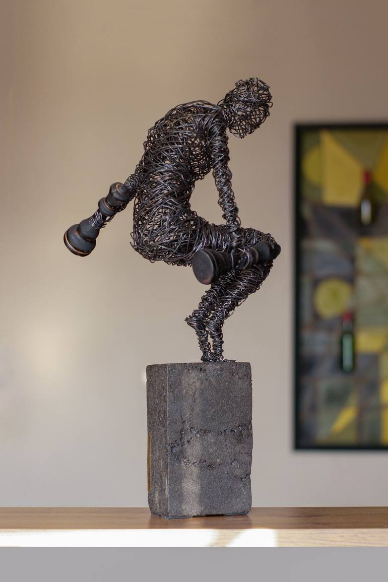 Original Abstract Politics Sculpture by Karen Akhikyan