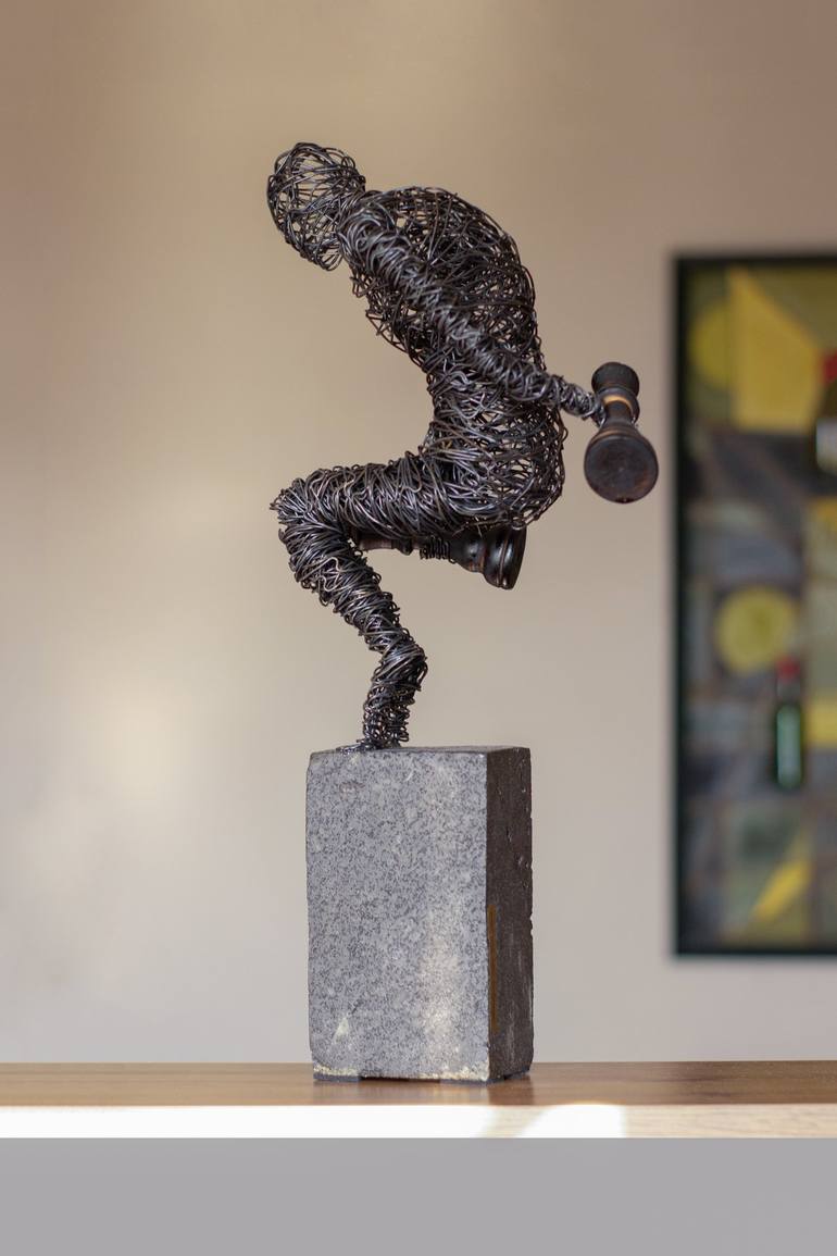 Original Abstract Politics Sculpture by Karen Akhikyan