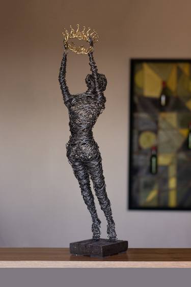 Original Abstract Politics Sculpture by Karen Akhikyan