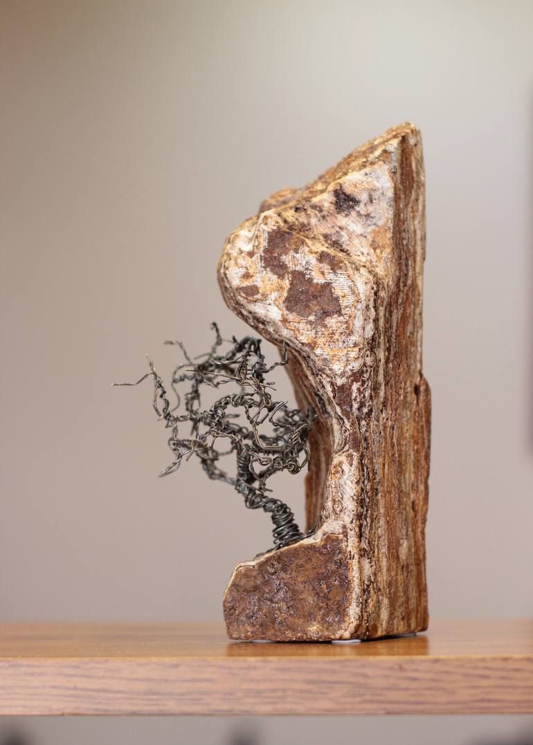 Original Abstract Botanic Sculpture by Karen Akhikyan