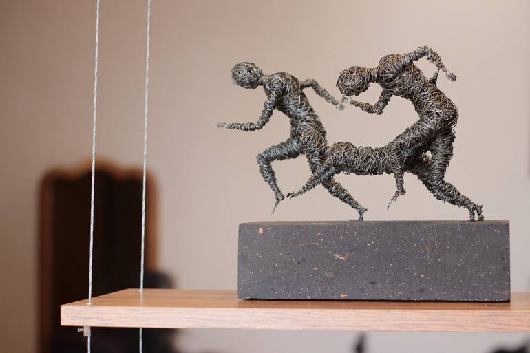 Original Portraiture Sport Sculpture by Karen Akhikyan