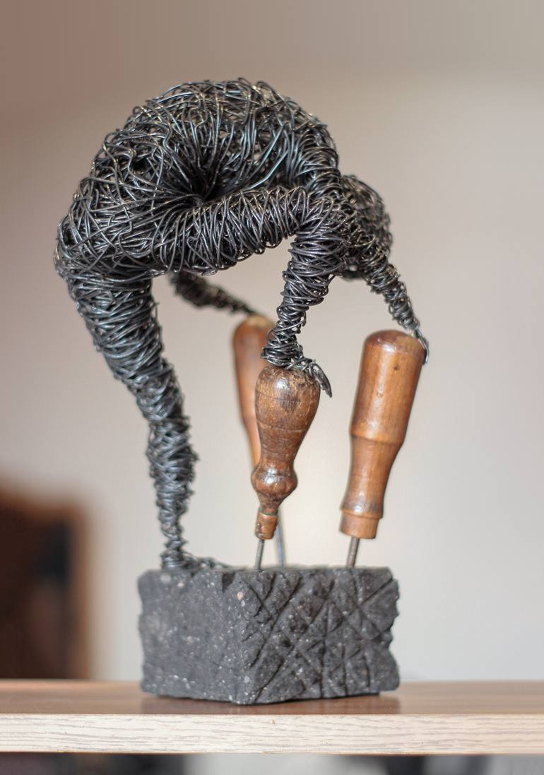 Original Abstract Men Sculpture by Karen Akhikyan