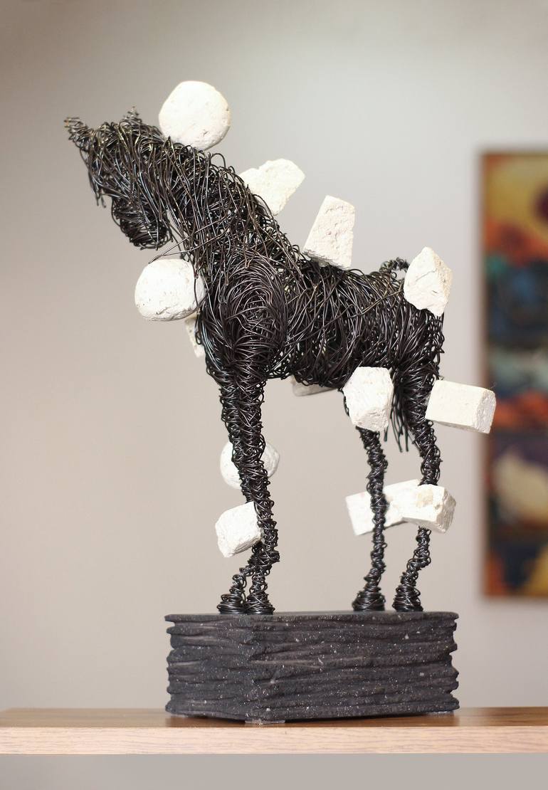 Original Abstract Animal Sculpture by Karen Akhikyan