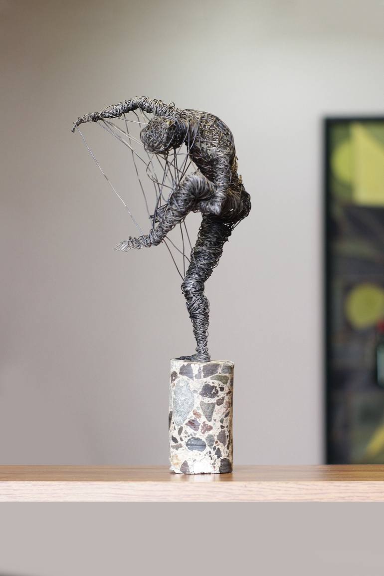 Original Abstract Men Sculpture by Karen Akhikyan