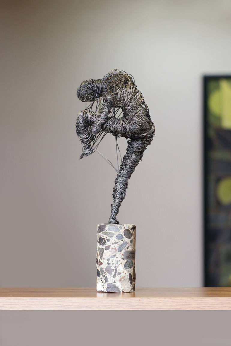 Original Abstract Men Sculpture by Karen Akhikyan