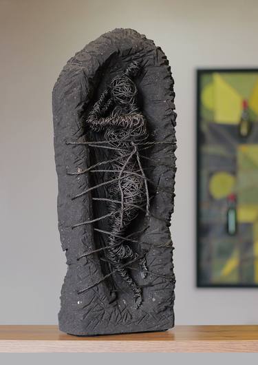 Original Abstract Expressionism Fantasy Sculpture by Karen Akhikyan