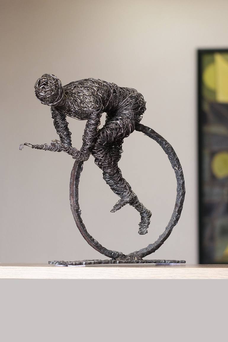 Original Abstract Sport Sculpture by Karen Akhikyan