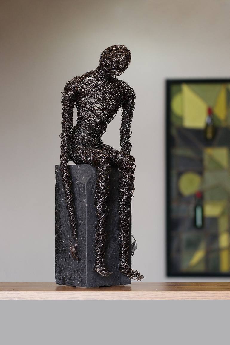 Original Men Sculpture by Karen Akhikyan