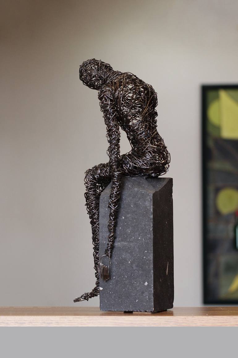 Original Abstract Men Sculpture by Karen Akhikyan