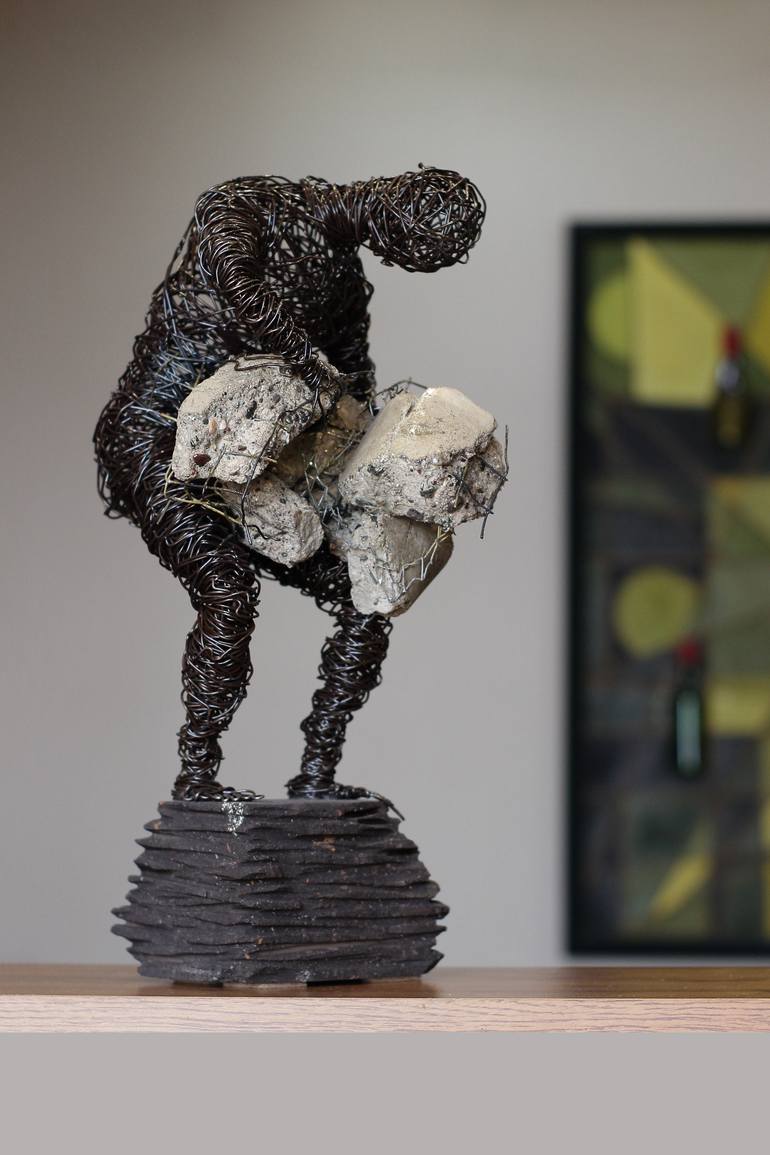 Original Abstract Geometric Sculpture by Karen Akhikyan