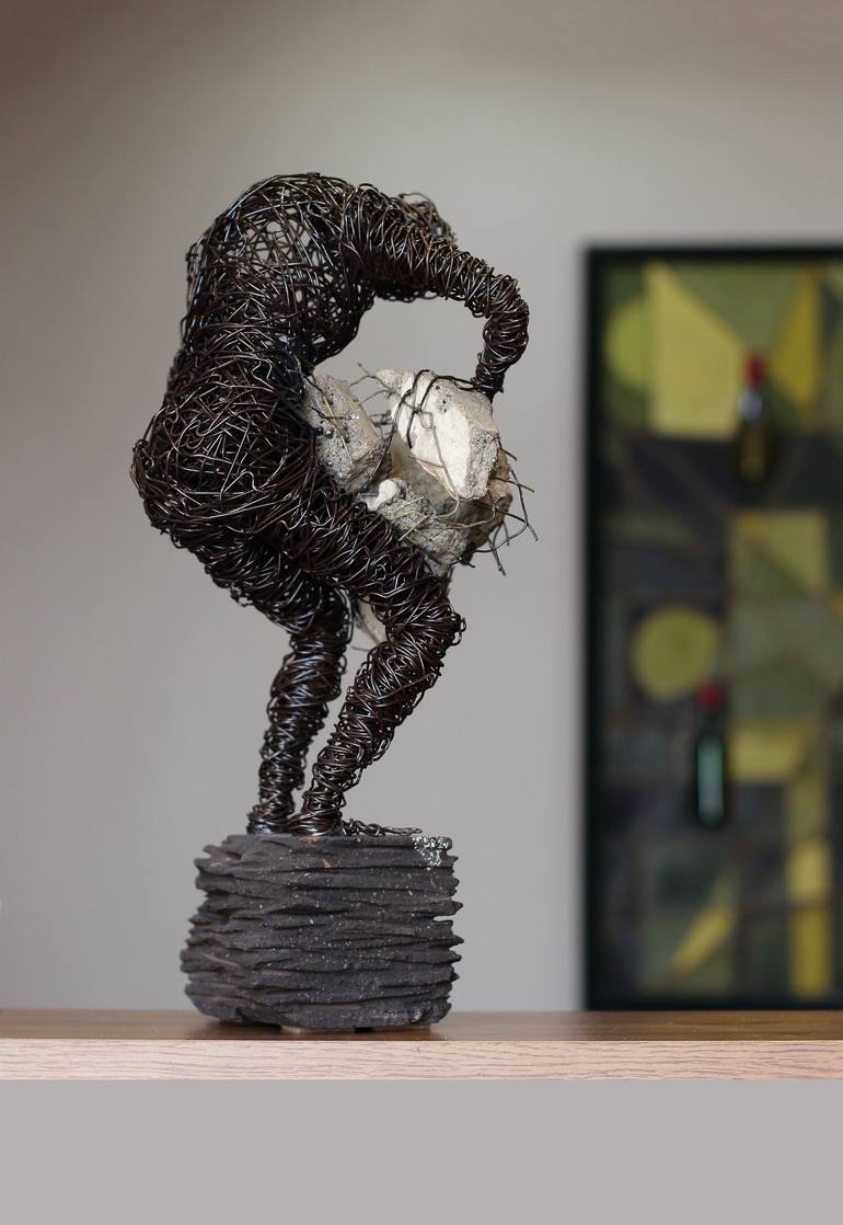 Original Abstract Geometric Sculpture by Karen Akhikyan