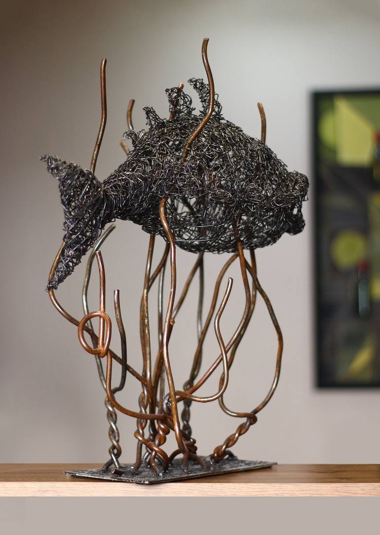 Original Abstract Animal Sculpture by Karen Akhikyan