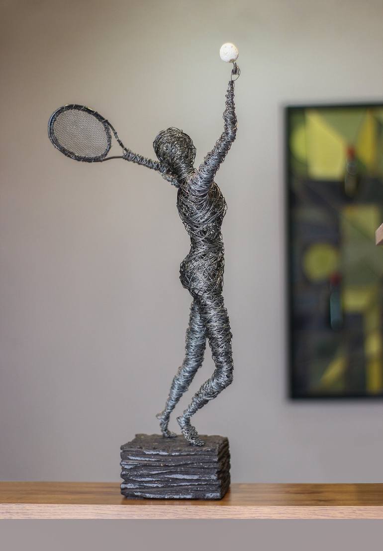 Original Expressionism Sport Sculpture by Karen Akhikyan