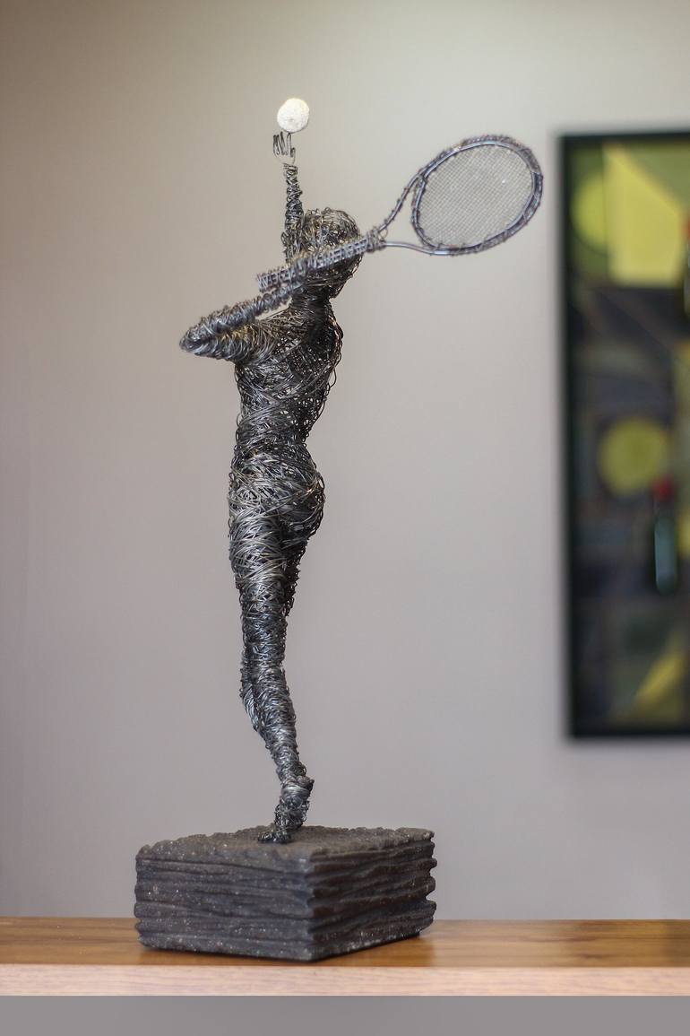 Original Expressionism Sport Sculpture by Karen Akhikyan