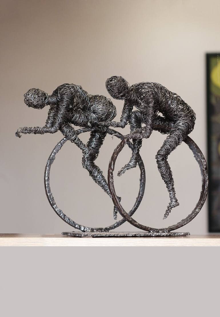 Original Sport Sculpture by Karen Akhikyan