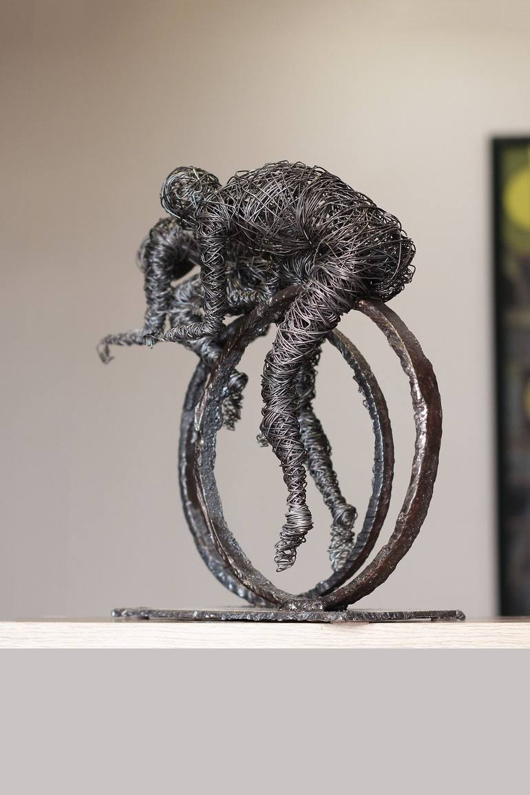 Original Sport Sculpture by Karen Akhikyan