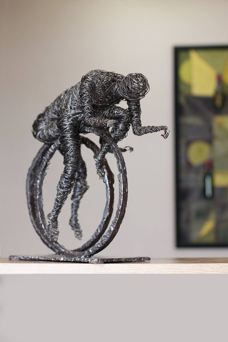 Original Sport Sculpture by Karen Akhikyan