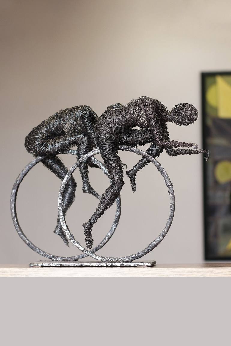 Original Sport Sculpture by Karen Akhikyan