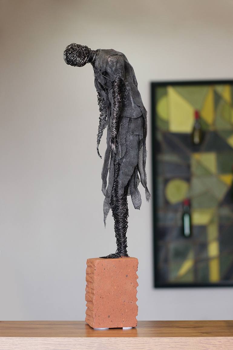 Original Abstract Men Sculpture by Karen Akhikyan