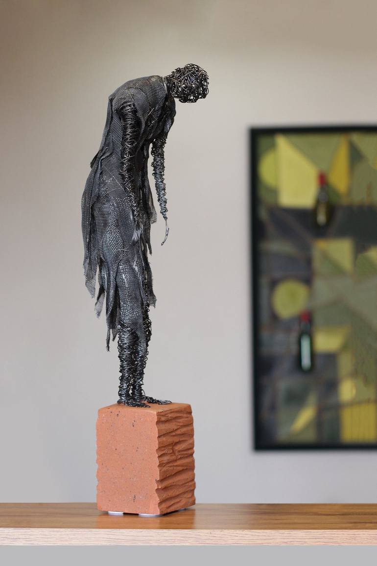 Original Abstract Men Sculpture by Karen Akhikyan