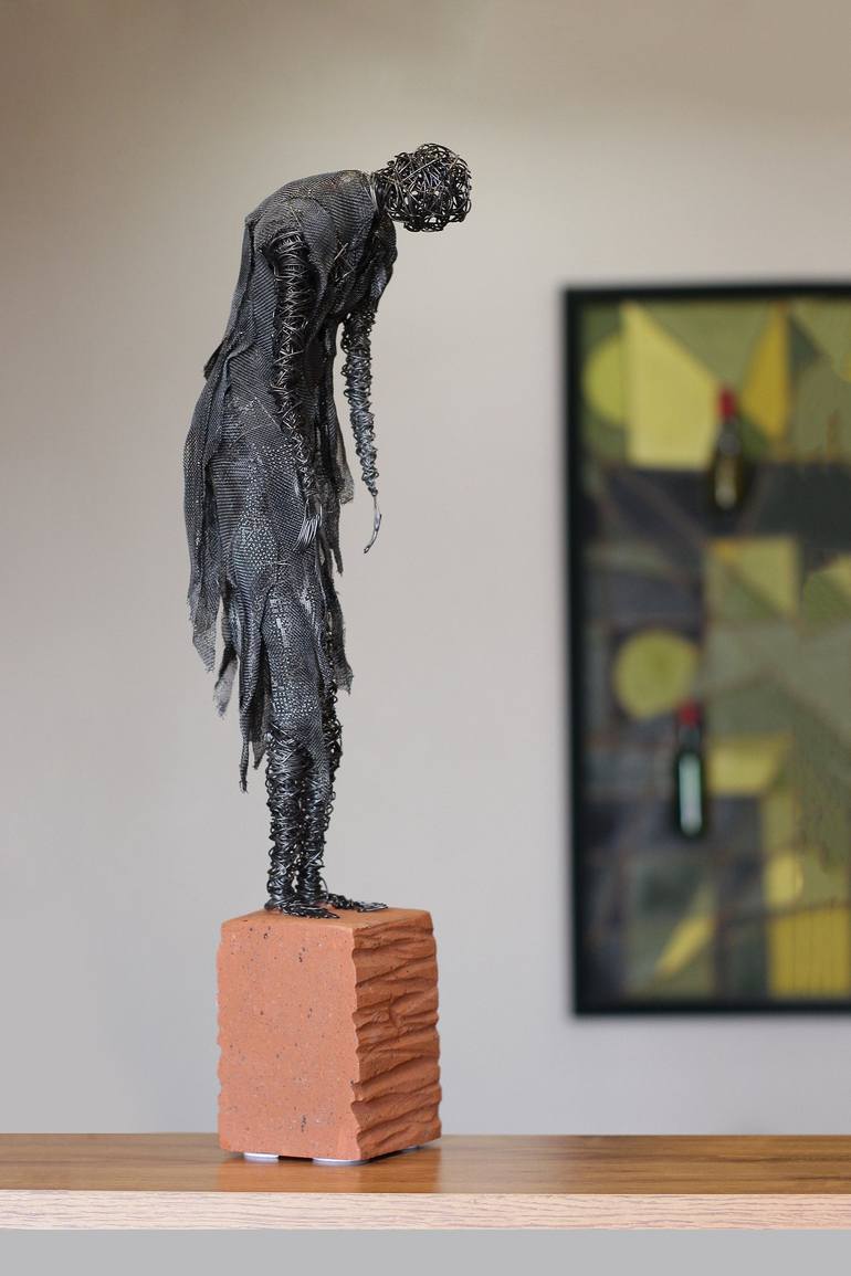 Original Men Sculpture by Karen Akhikyan