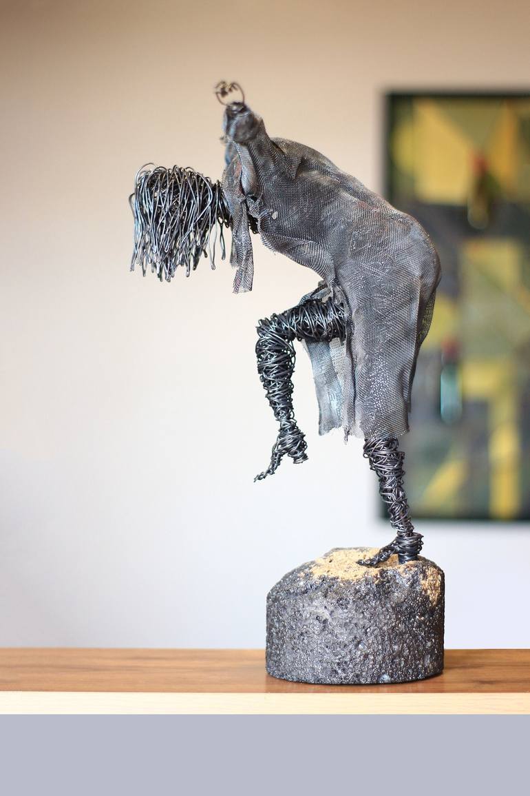 Original Surrealism People Sculpture by Karen Akhikyan