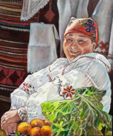 Print of Folk Women Paintings by Liudmila Pisliakova