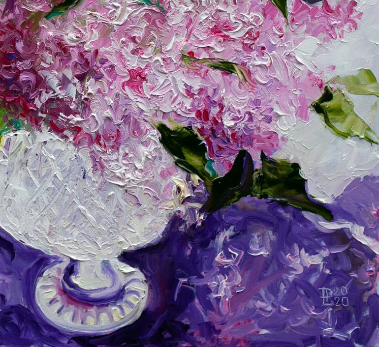 Original Contemporary Floral Painting by Liudmila Pisliakova