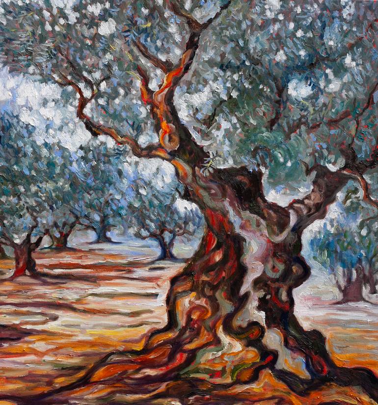 Original Expressionism Garden Painting by Liudmila Pisliakova