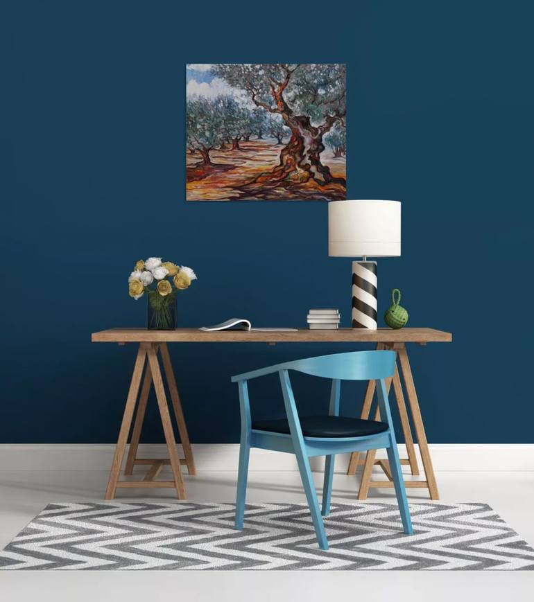 Original Expressionism Garden Painting by Liudmila Pisliakova