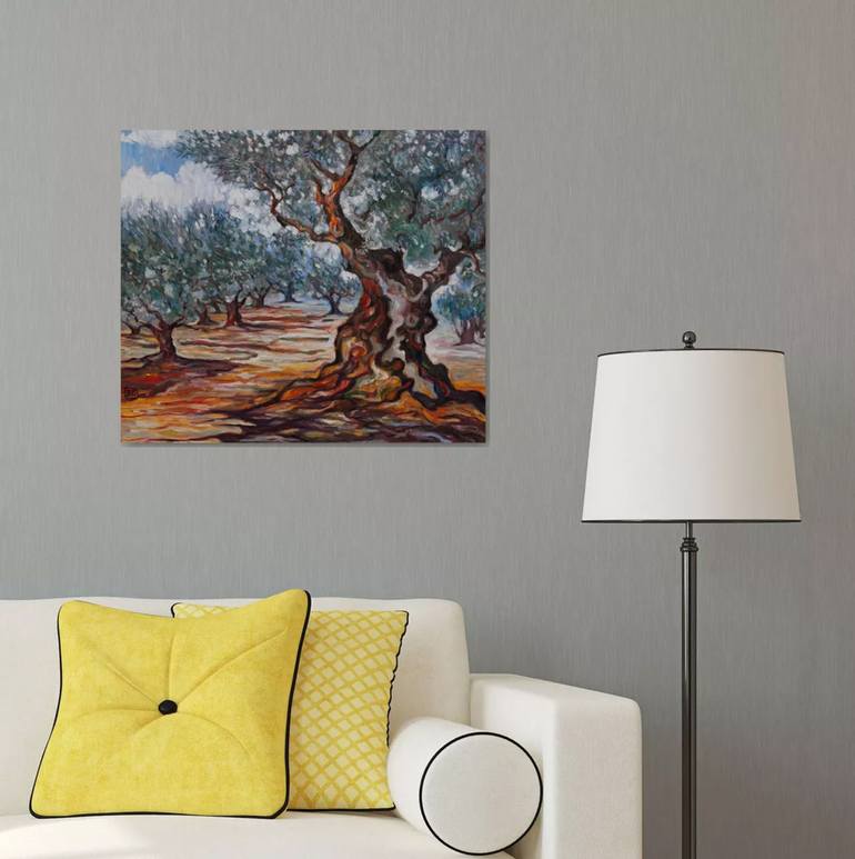 Original Expressionism Garden Painting by Liudmila Pisliakova