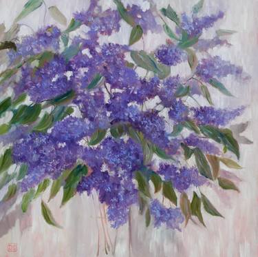 Original Contemporary Floral Painting by Liudmila Pisliakova