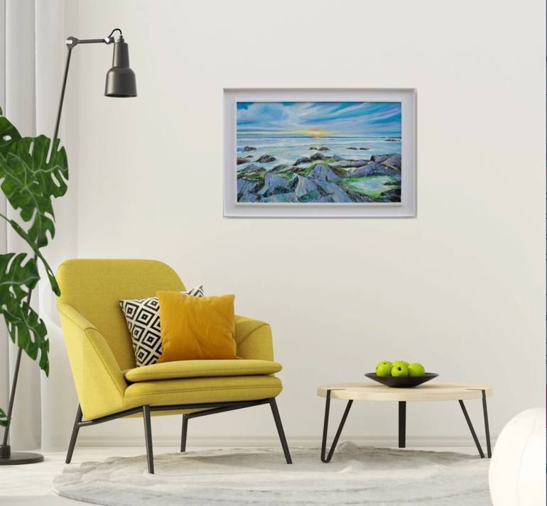 Original Impressionism Seascape Painting by Liudmila Pisliakova