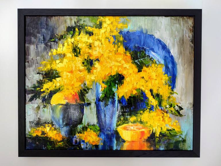Original Contemporary Floral Painting by Liudmila Pisliakova