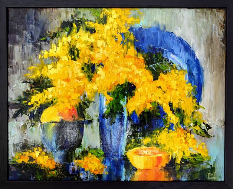 Original Contemporary Floral Painting by Liudmila Pisliakova