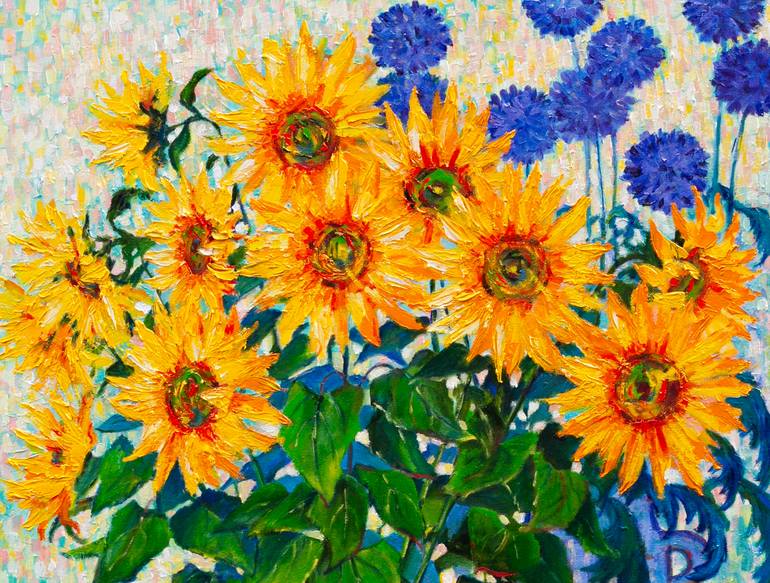 Original Impressionism Botanic Painting by Liudmila Pisliakova