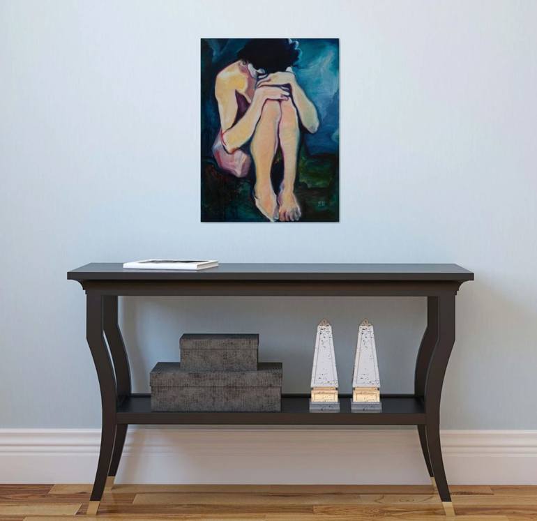 Original Abstract Nude Painting by Liudmila Pisliakova