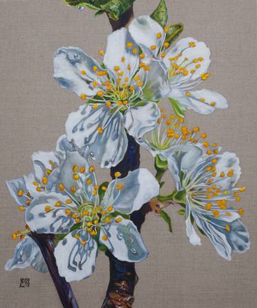 Print of Fine Art Floral Paintings by Liudmila Pisliakova