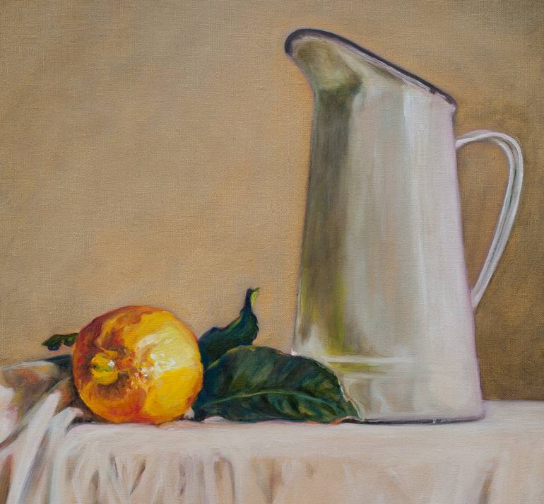 Original Minimalism Still Life Painting by Liudmila Pisliakova