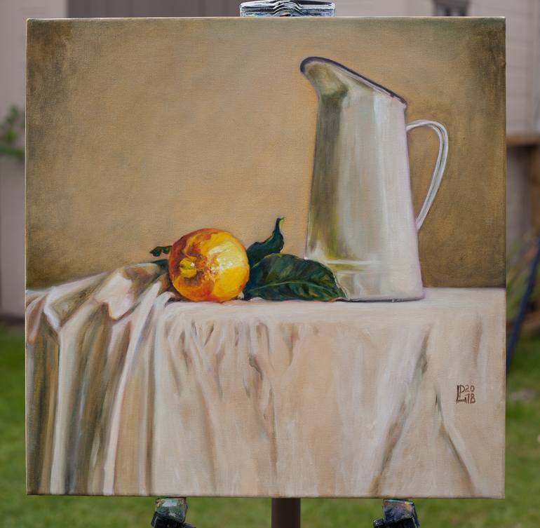 Original Minimalism Still Life Painting by Liudmila Pisliakova